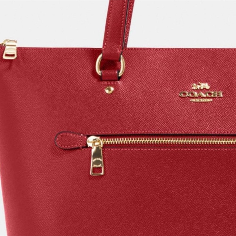 NWT Coach leather red gallery tote - Picture 6 of 7